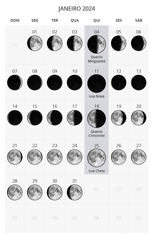Calendario Lunar 2024